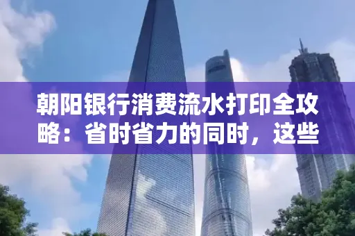 朝阳银行消费流水打印全攻略：省时省力的同时，这些坑别踩！