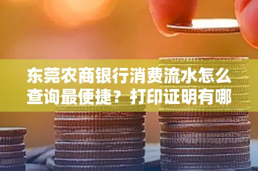 东莞农商银行消费流水怎么查询最便捷？打印证明有哪些风险需注意？
